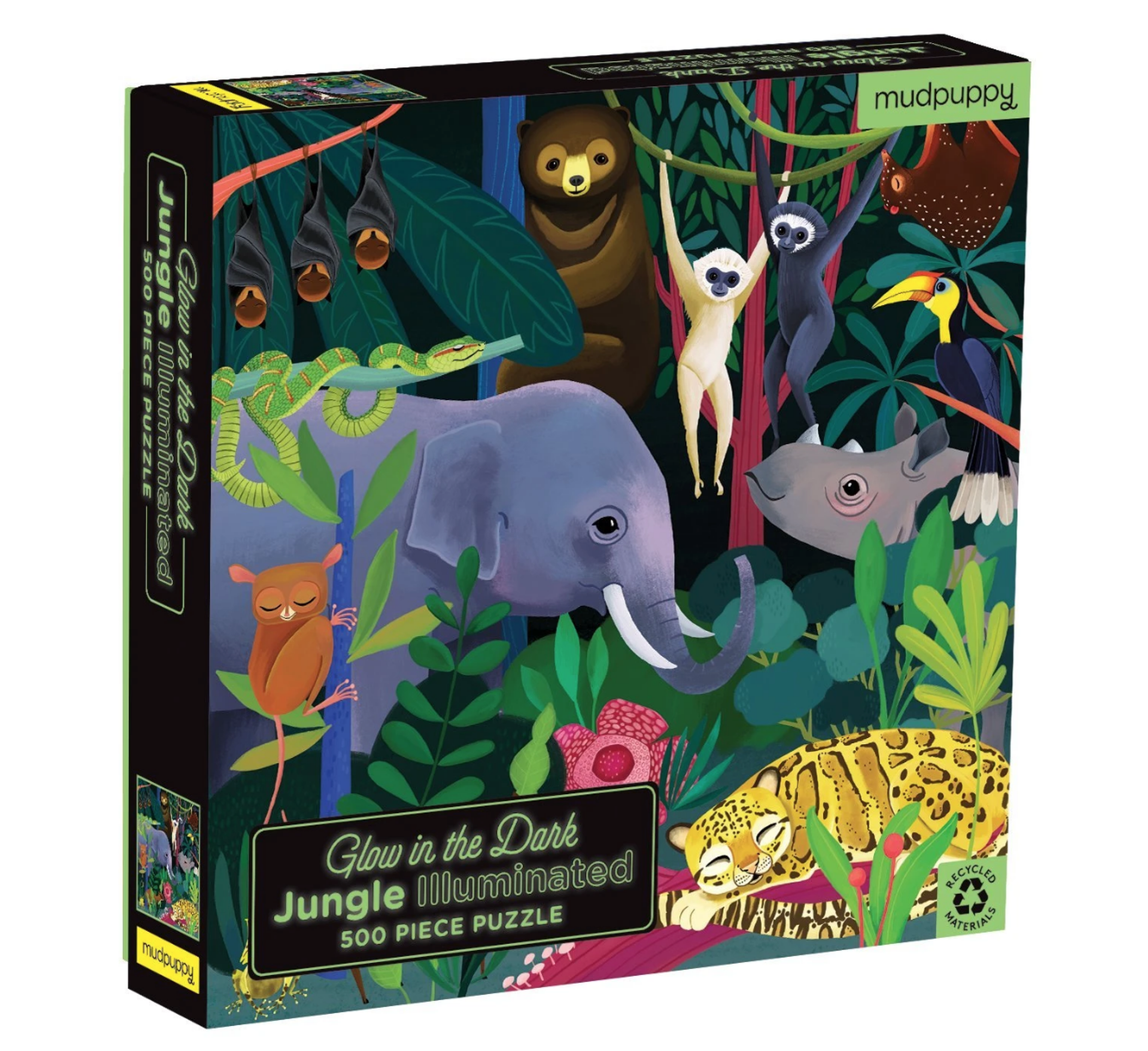 Jungle - Illumited Glow In The Dark Family Puzzle-Puzzle-MUDPUPPY-jellyfishkids.com.cy