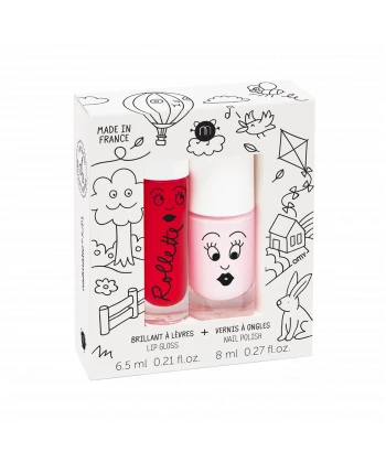 Kids Cottage - Rollette Nail Polish Duo Set-Nailpolish & Lip gloss set-Nailmatic-jellyfishkids.com.cy