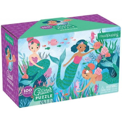 Mermaids Glitter Puzzle-Puzzle-MUDPUPPY-jellyfishkids.com.cy