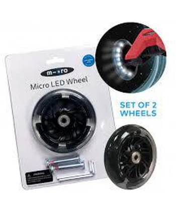 MICRO MAXI LED WHEELS SET - 2 PART - MINI & SPRITE-LED wheels-Micro Scooter-jellyfishkids.com.cy