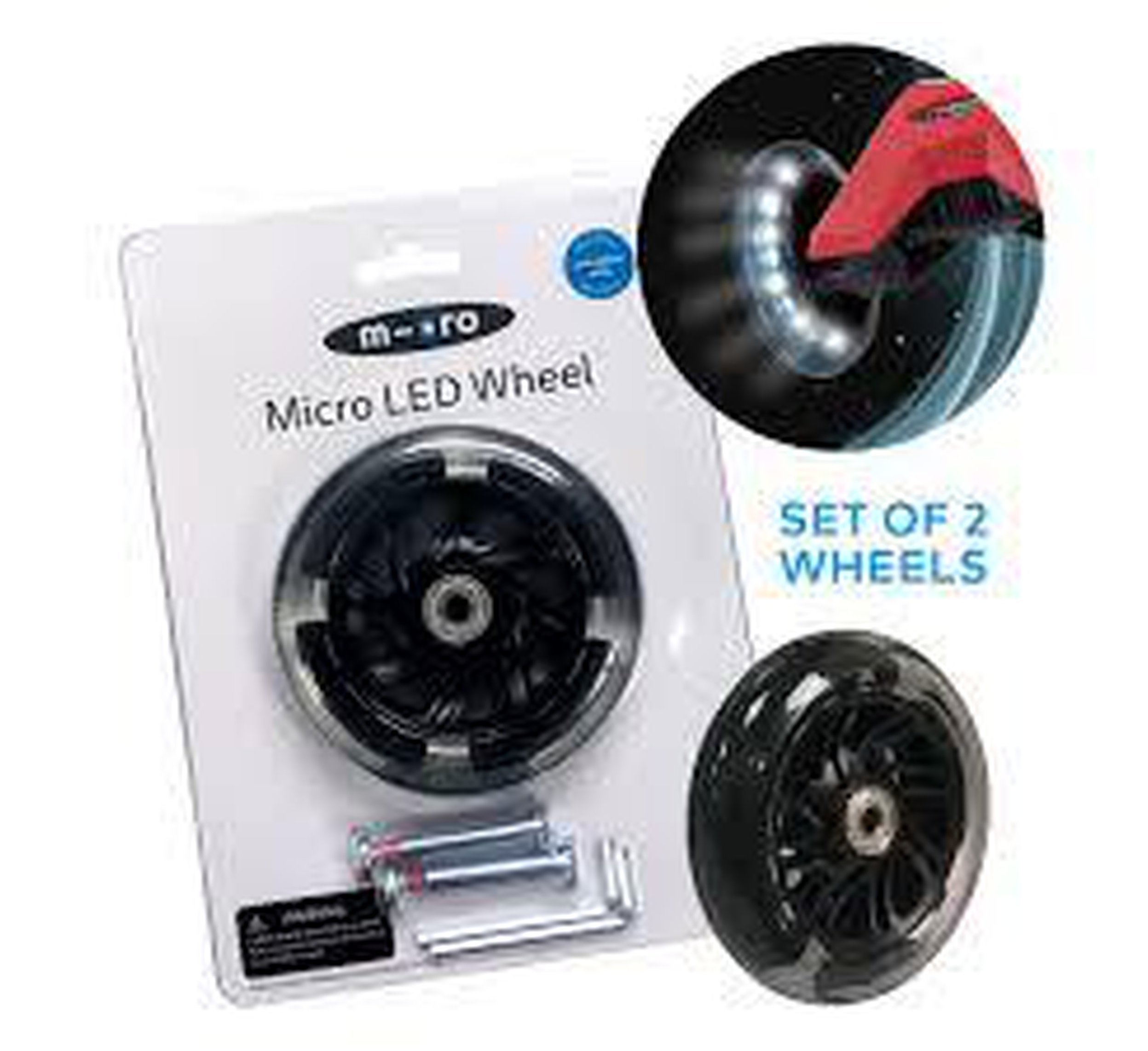 MICRO MAXI LED WHEELS SET - 2 PART - MINI & SPRITE-LED wheels-Micro Scooter-jellyfishkids.com.cy