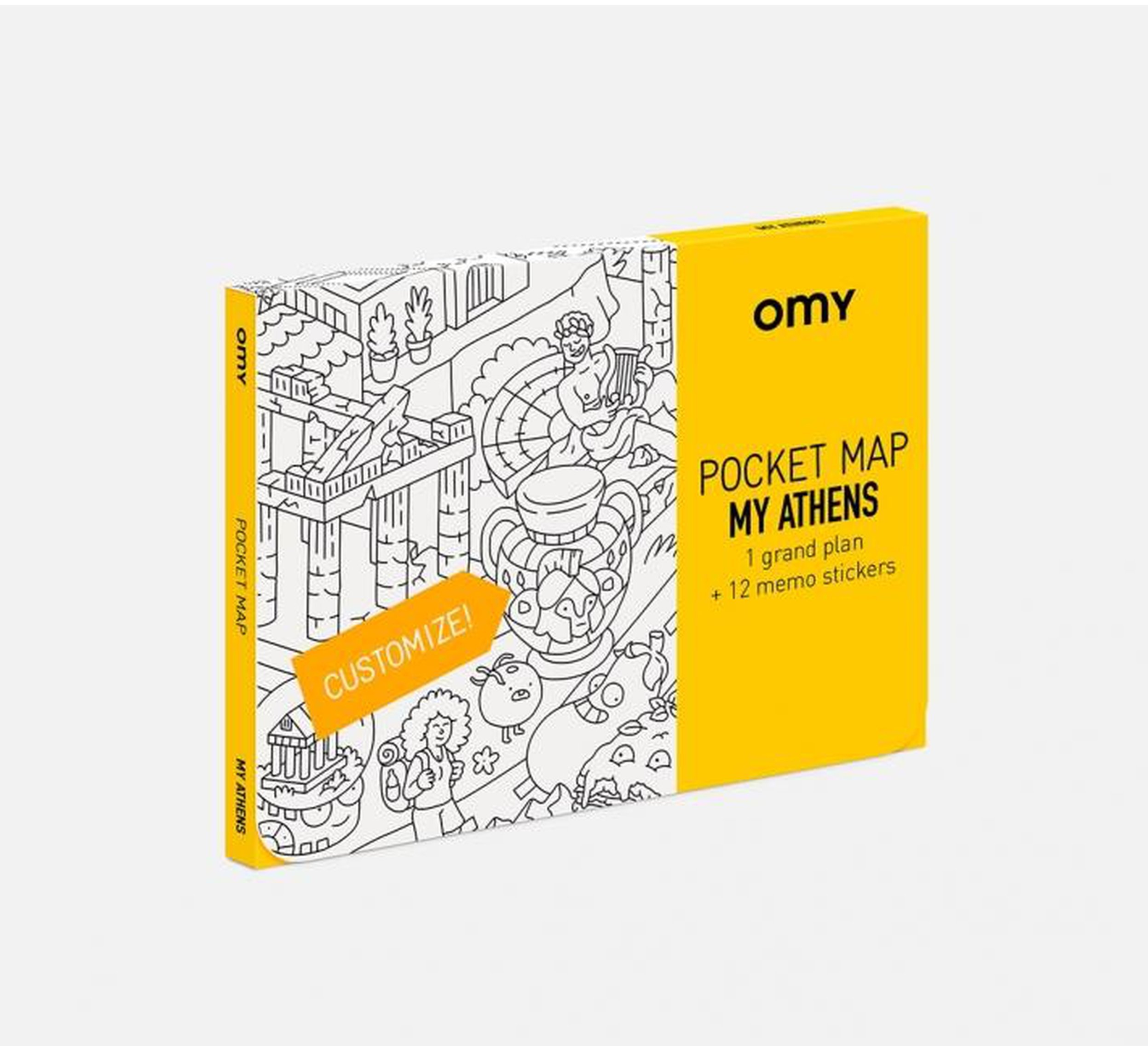 My Athens Coloring Pocket Maps-Coloring Pocket Maps-OMY-jellyfishkids.com.cy