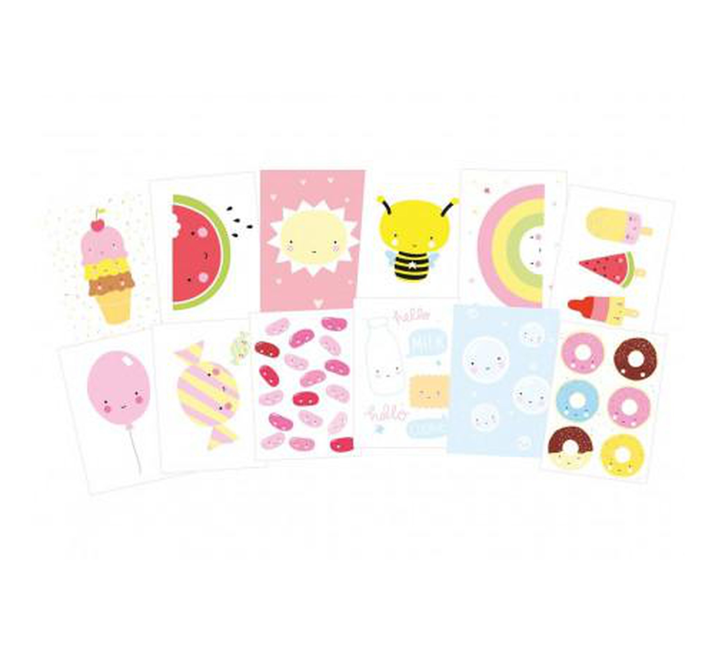 Postkarten-Set - süßes Kawaii-POSTCARDS-A Little Lovely Company-jellyfishkids.com.cy