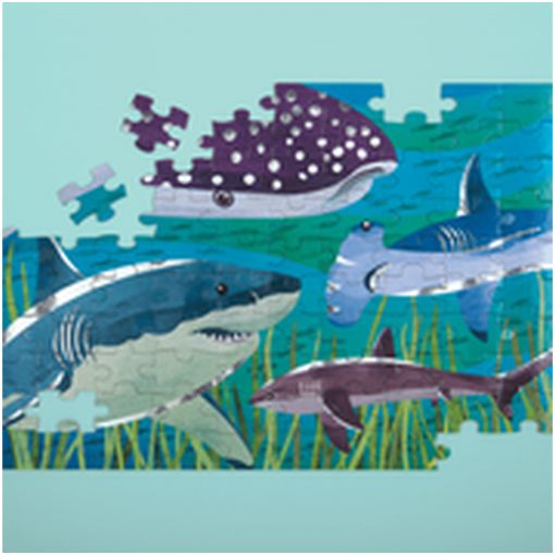 Sharks Foil Puzzle-Puzzle-MUDPUPPY-jellyfishkids.com.cy