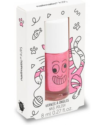 Water-based nail polish for kids - Kitty - candy pink glitter-Nailpolish-Nailmatic-jellyfishkids.com.cy