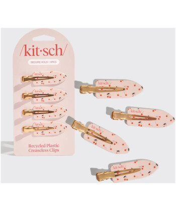 Cherry Print Creaseless Clips 4pc Set