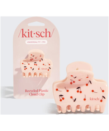 Cherry Print Cloud Claw Clip - Medium